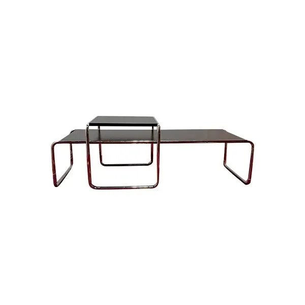 Set of 2 low tables Laccio B9 and B10 by Marcel Breuer, MDF ITALIA image