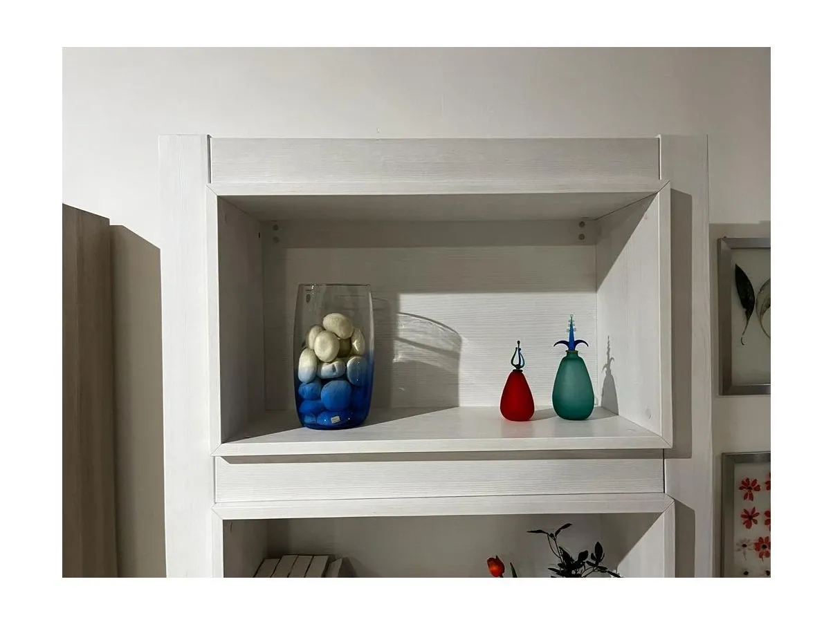 White blockboard spruce bookcase, Cia 9