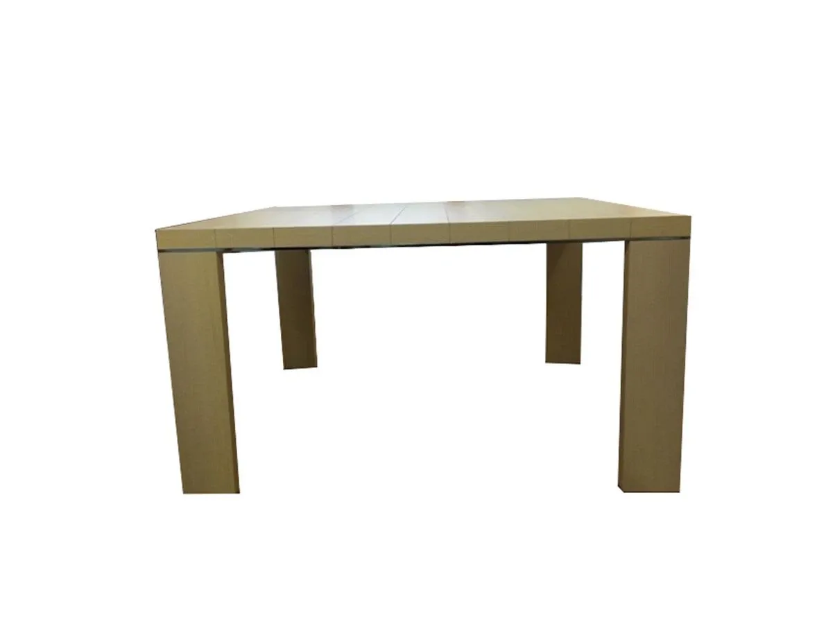 Mesa cuadrada Fratino de madera de roble blanqueado 7