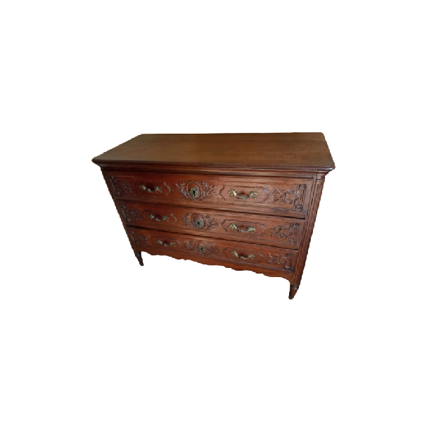 Vintage chest of drawers with 3 drawers (19th century), image