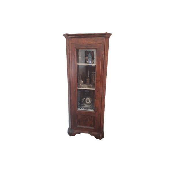 Solid wood cabinet with display cabinet, Merlin image