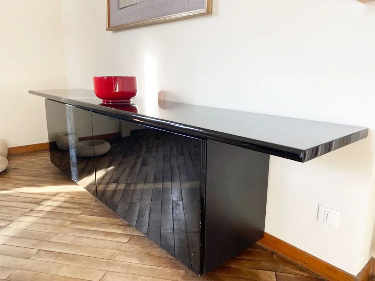 Sheraton designer sideboard in black wood 6