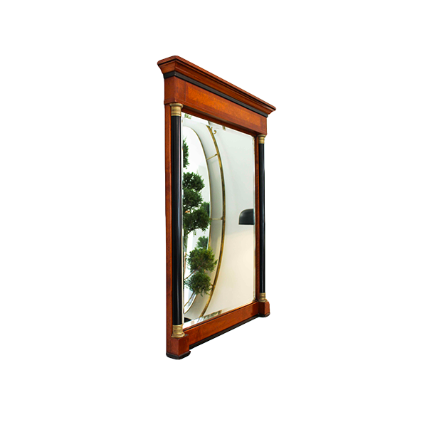 Specchio rettangolare Art Decò in legno con colonne image