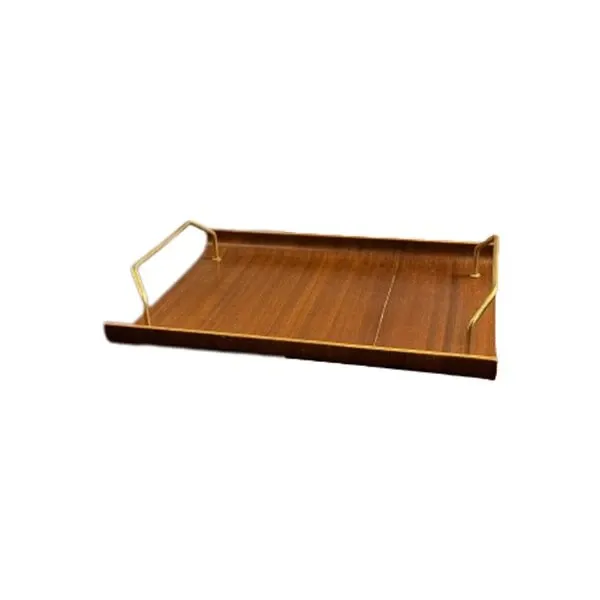 Vintage teak wood tray (1960s), image