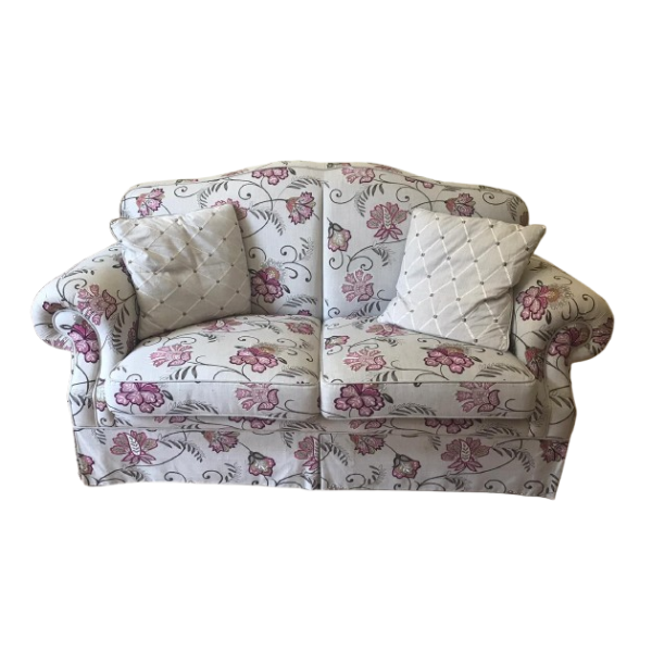 Canapé 2 places en tissu à motifs image