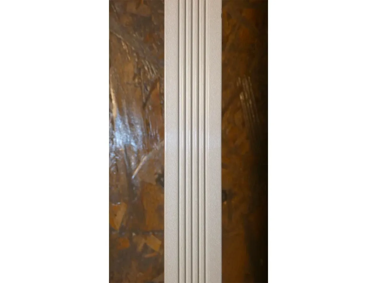 Floor lamp in metal and glass (1980s) 1