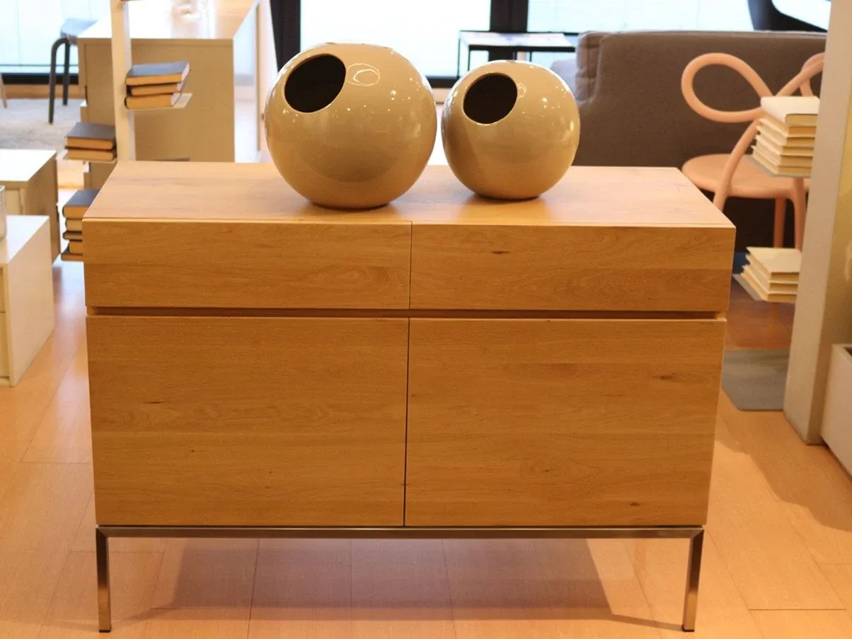 Rectangular sideboard in Ligna oak wood with doors 6
