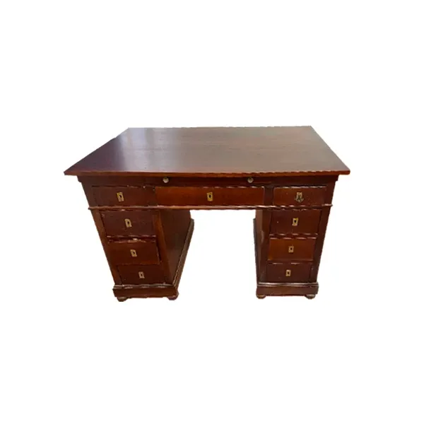 Scrivania vintage con cassetti realizzata in legno ('900), image