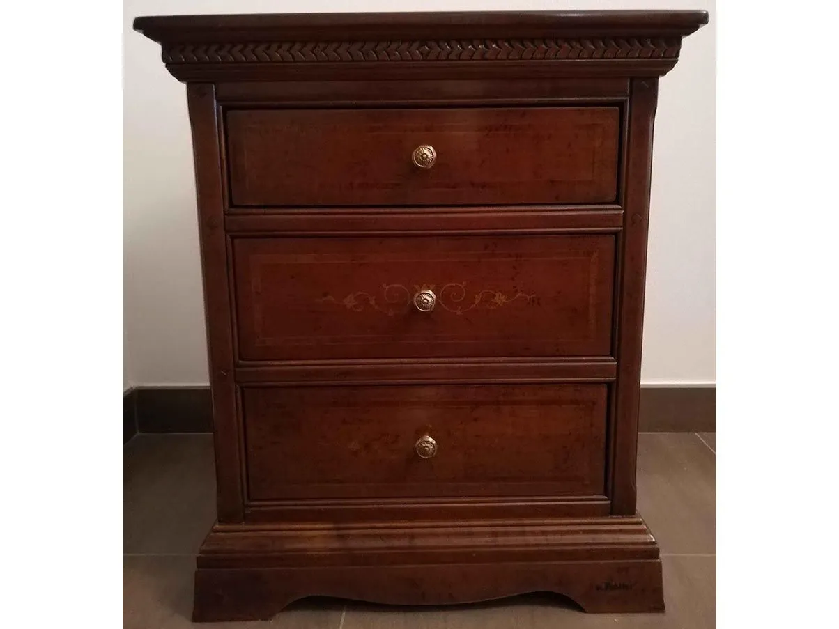 Set of 2 I Ciliegi bedside tables with floral decorations 2