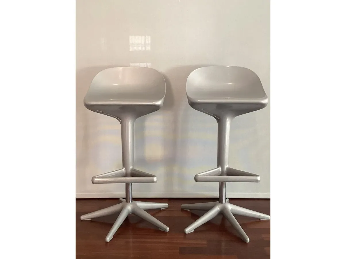 Set of 2 adjustable Spoon stools, Kartell image