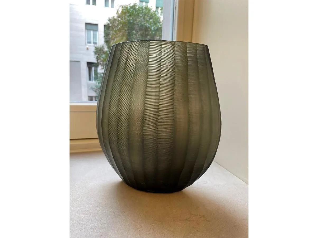 Artisan Zephyr green glass vase 1