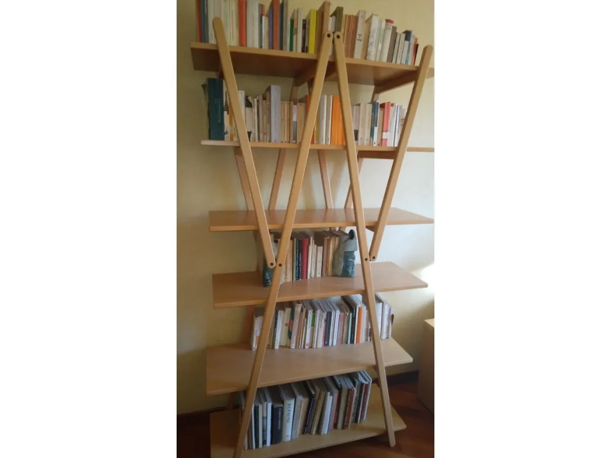 Libreria Nuvola rossa in massello di faggio 1