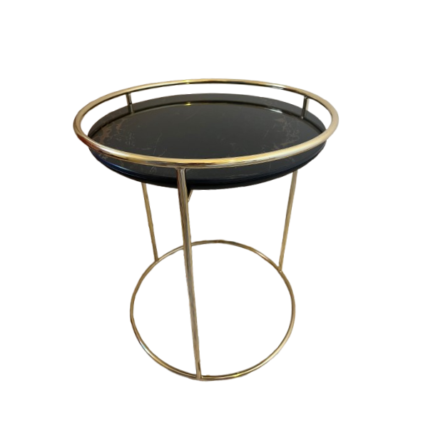 Round Atollo Coffee Table in Black Ceramic image