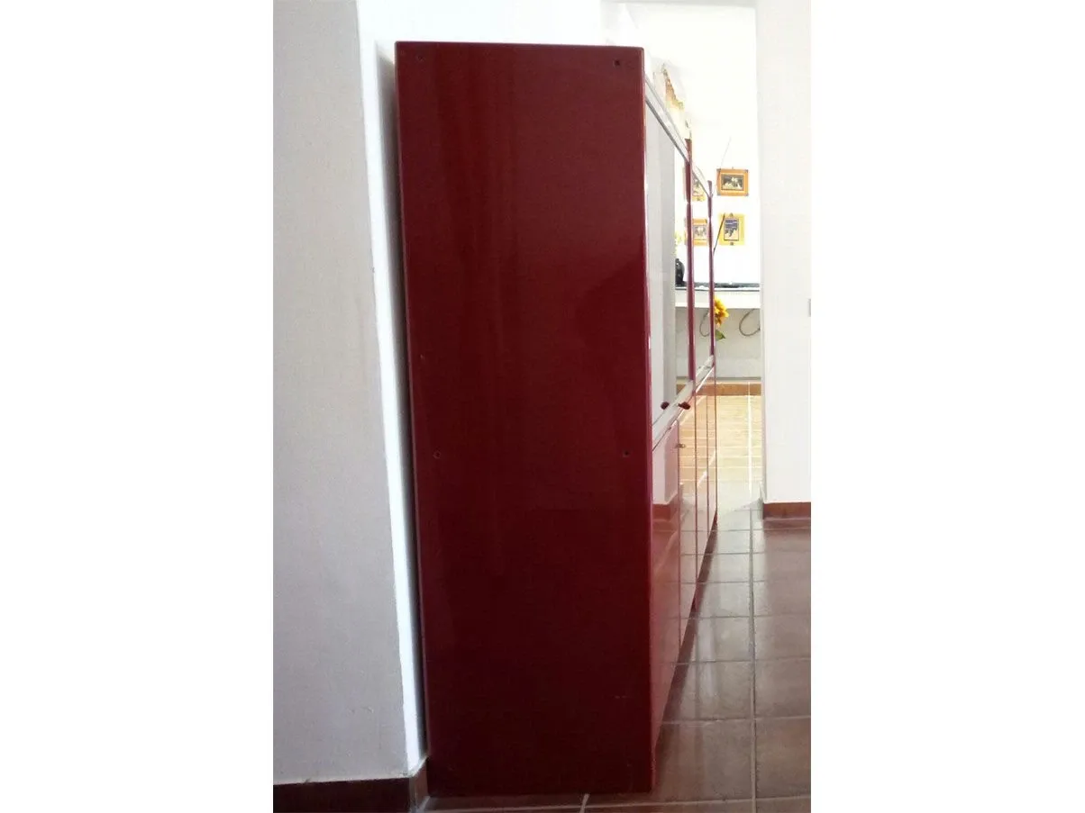 Libreria Olinto ante cristallo e legno (rosso), B&B Italia 2