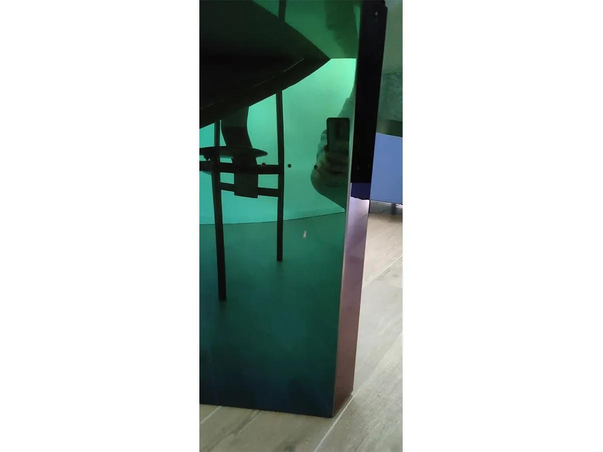Polygonon oval crystal table by Scarpa 6