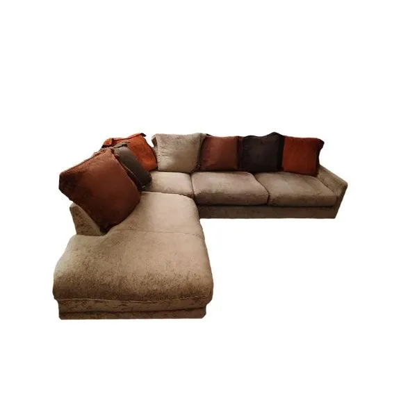 Tao corner sofa in velvet (beige), Roche Bobois 1