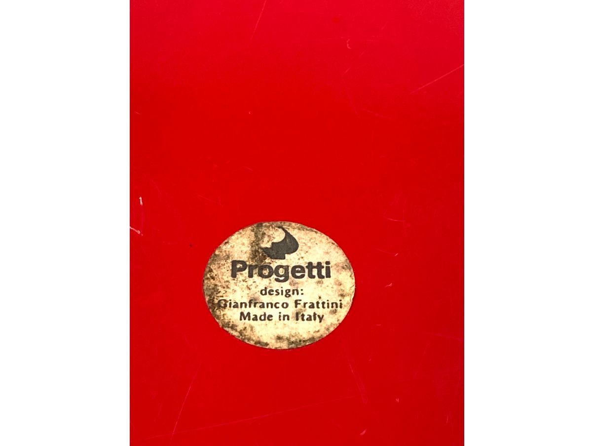Centrotavola rosso vintage di Gianfranco Frattini (anni '70), Progetti 7