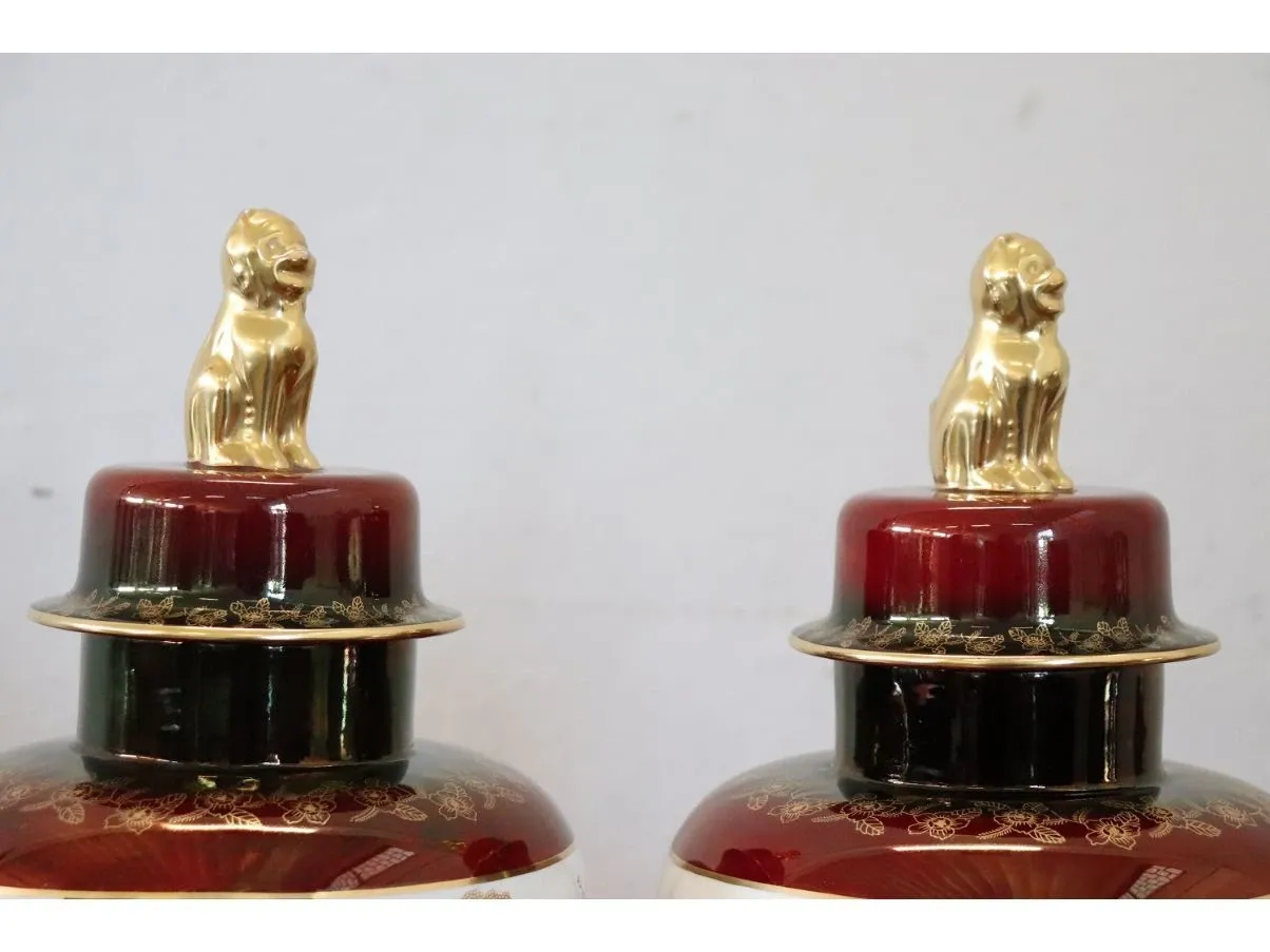 Set of 2 vintage ceramic vases (1950s) 2
