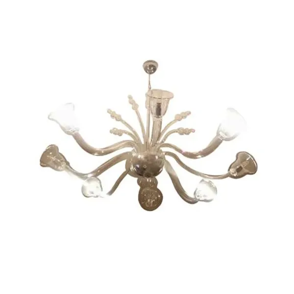 Eight-arm Murano glass chandelier, Vetri Murano image