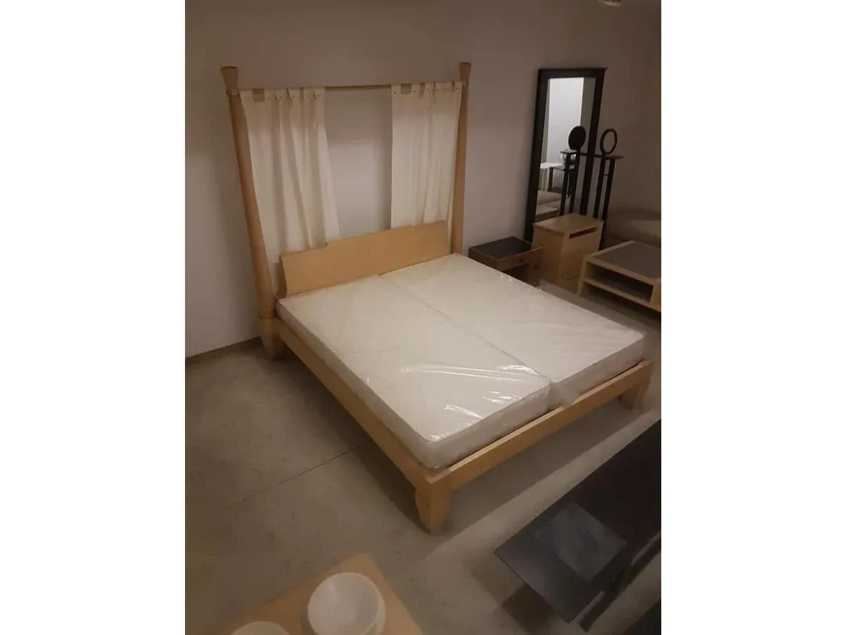 Letto matrimoniale Temenos in legno acero 5