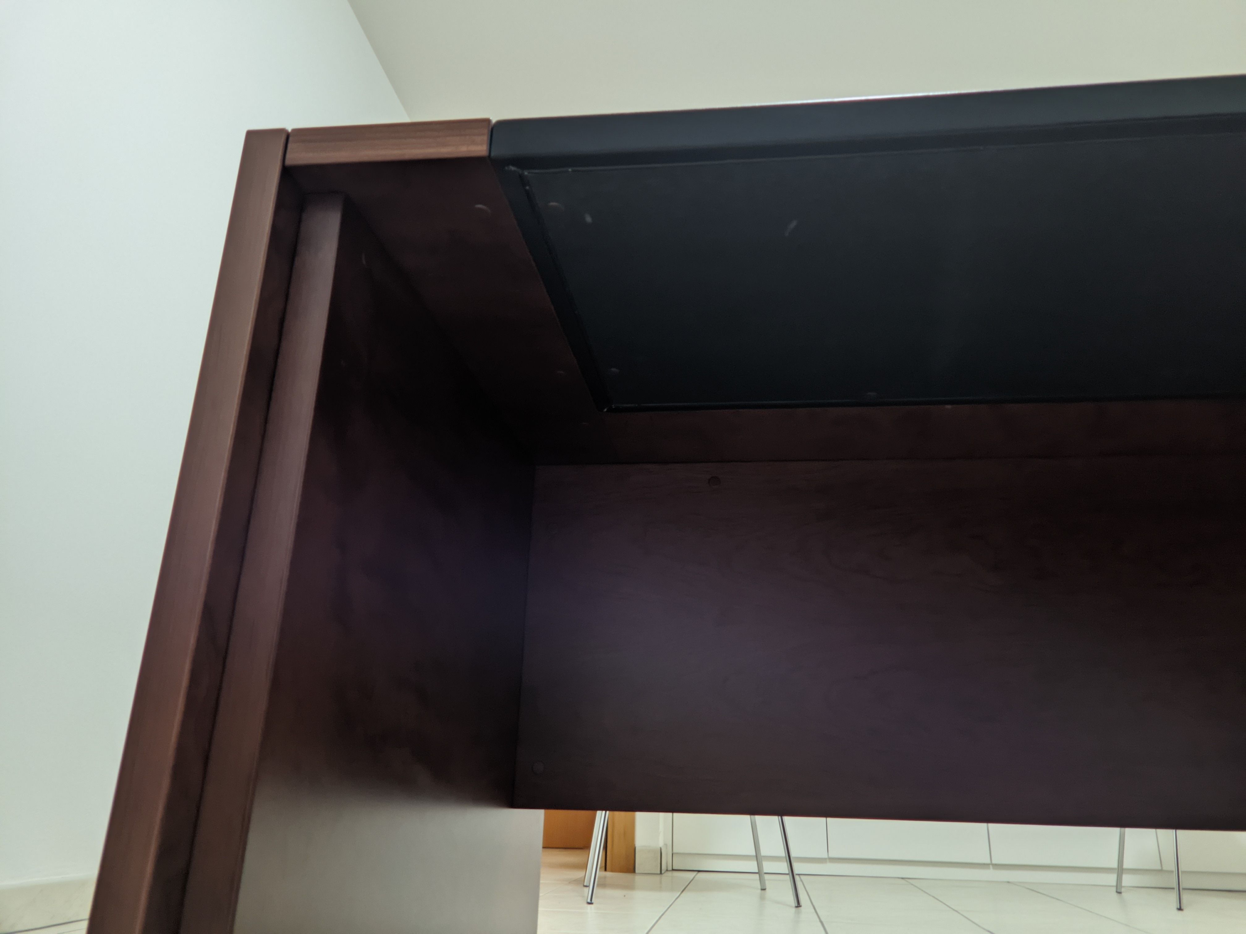 Scrivania vintage in legno verniciato poliestere e pelle Optional10