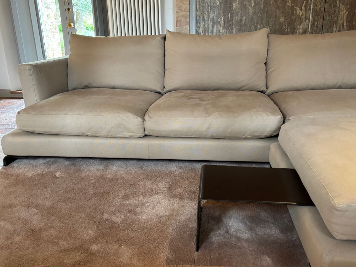Long Island 05 3 seater sofa set with coffee table and square module, Flexform Front