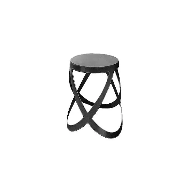 Ribbon Low stool by Nendo metal (anthracite), Cappellini image