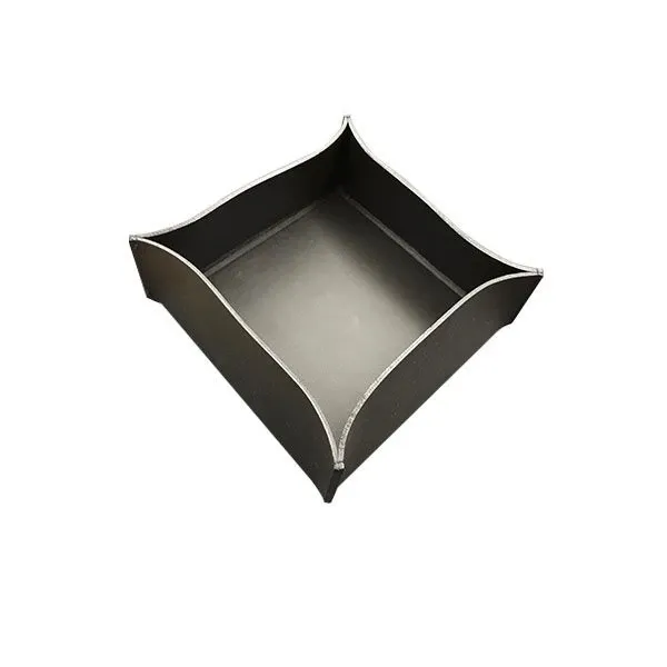 Square tray covered in leather (black), Poltrona Frau 1