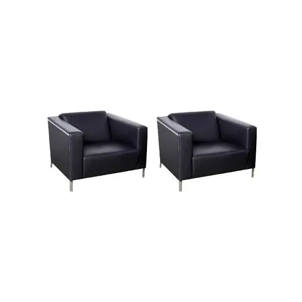 Set of 2 Steel armchairs by Enrico Franzolini, Moroso 