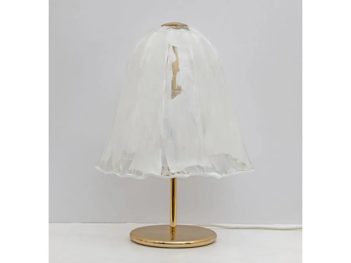 Vintage brass and Murano glass table lamp (1970s), image