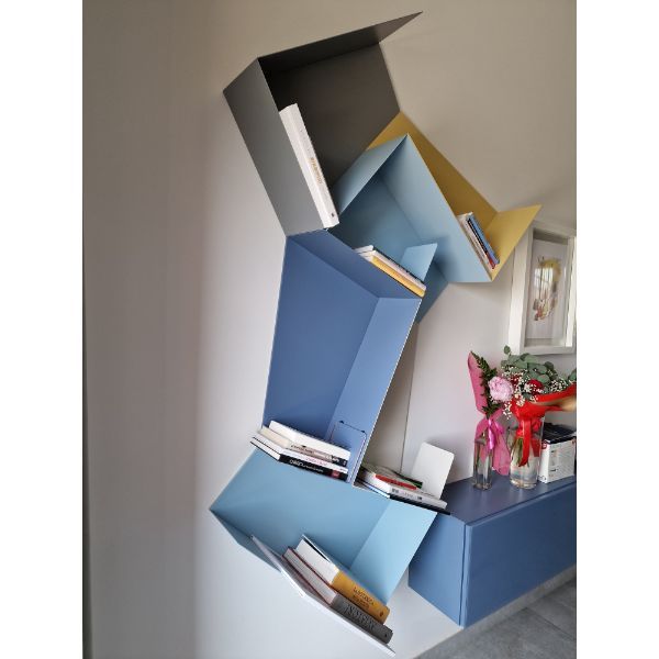 Slide modular wall bookcase, Lago image