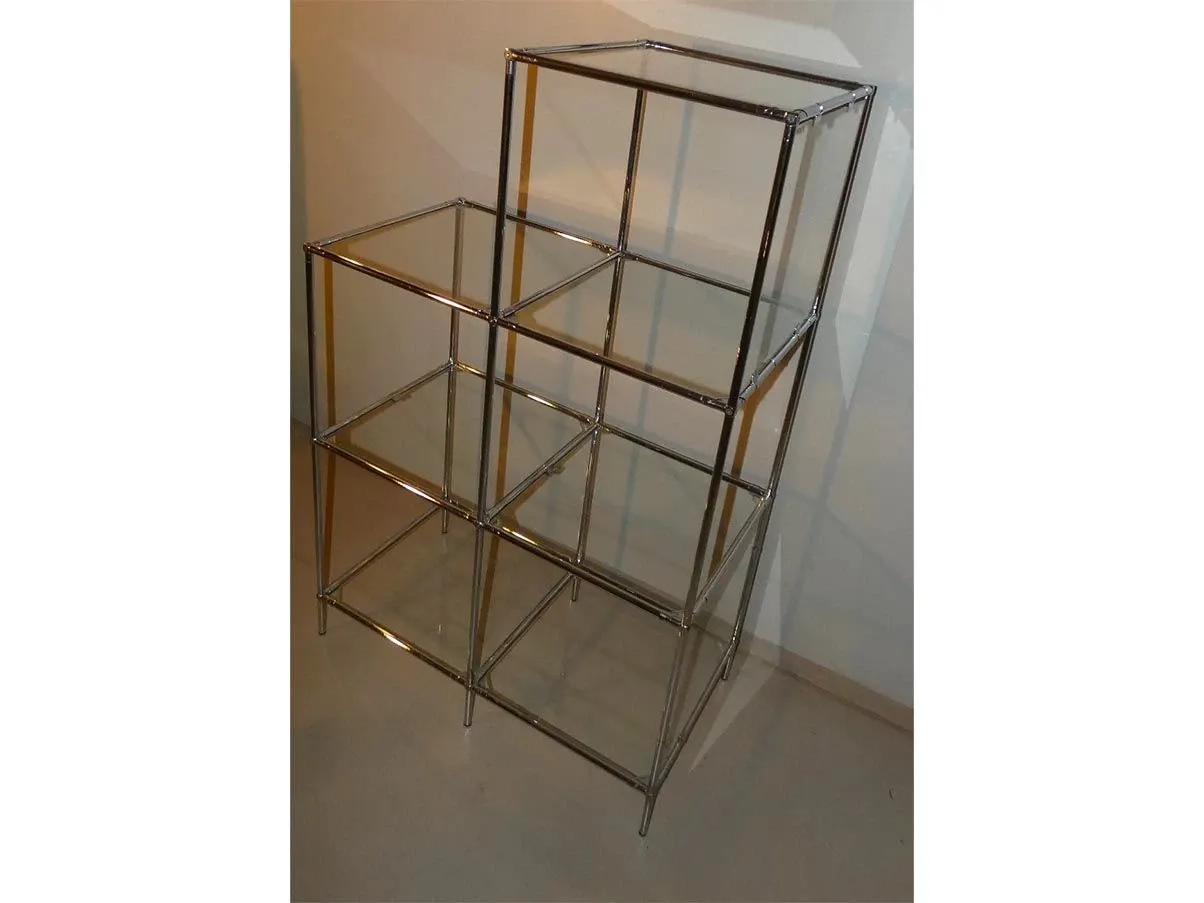 Modulares Chromregal aus den 60er Jahren