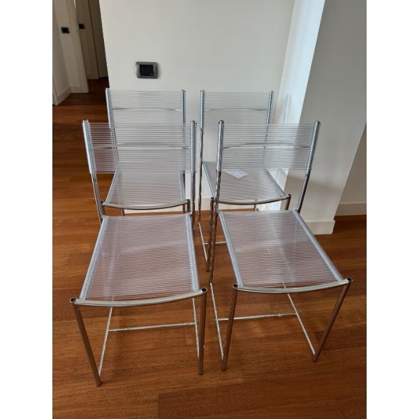 Set of 4 Spaghetti chairs by Giandomenico Belotti, Alias image