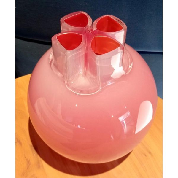 Murano Glass Square Vase by Alfredo Barbini (1970s) image