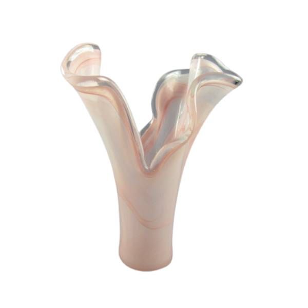 Vintage pink Murano glass vase, image