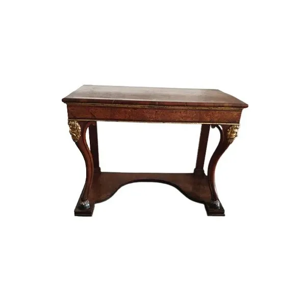 Vintage console in carved walnut wood, image