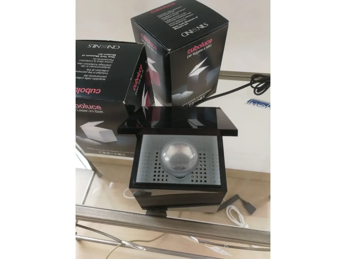 Lampada da tavolo Cuboluce nero 3
