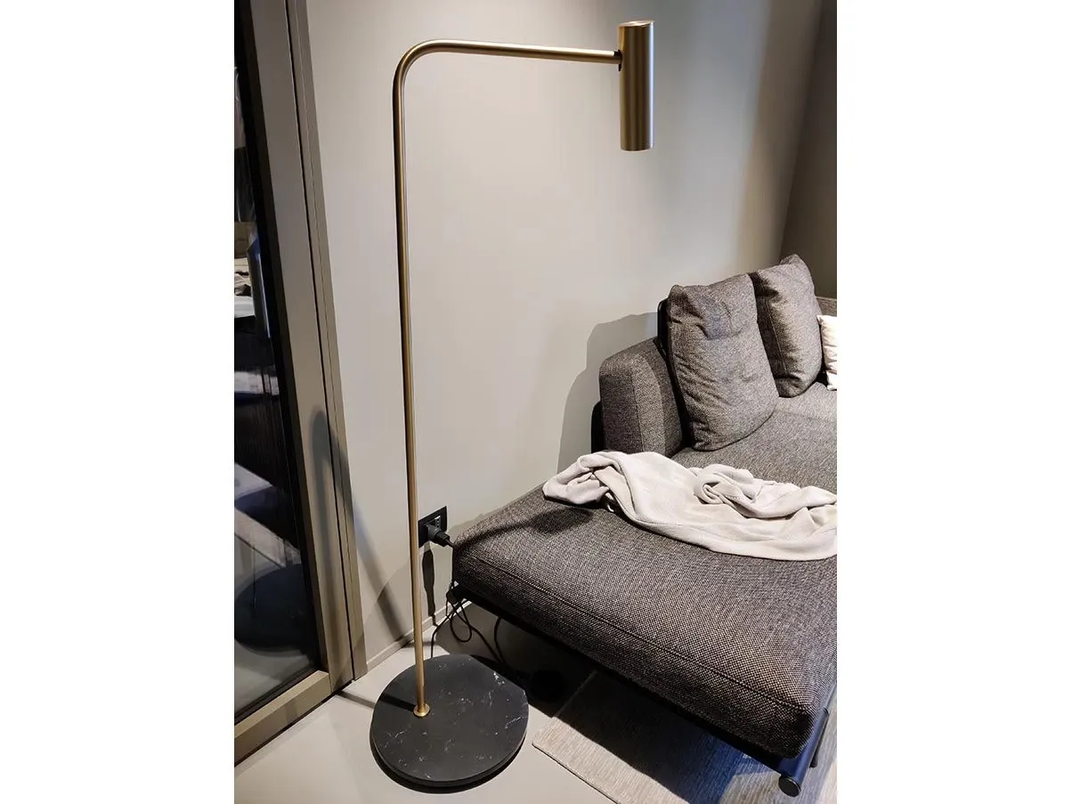 Heron floor lamp with marble base 3