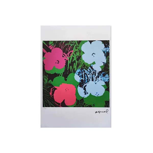 Litografia vintage di Andy Warhol Flowers (anni'80) image