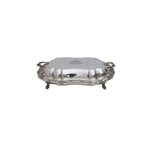 Silver plated serving tray, Sheffield image