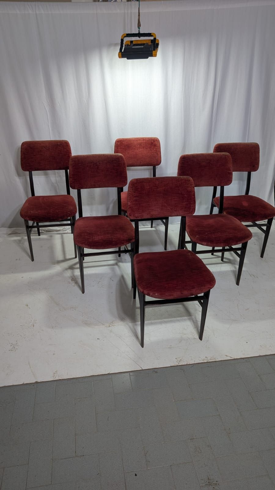 Set aus 6 Vittorio Dassi Stühlen (1950er Jahre) Optional7