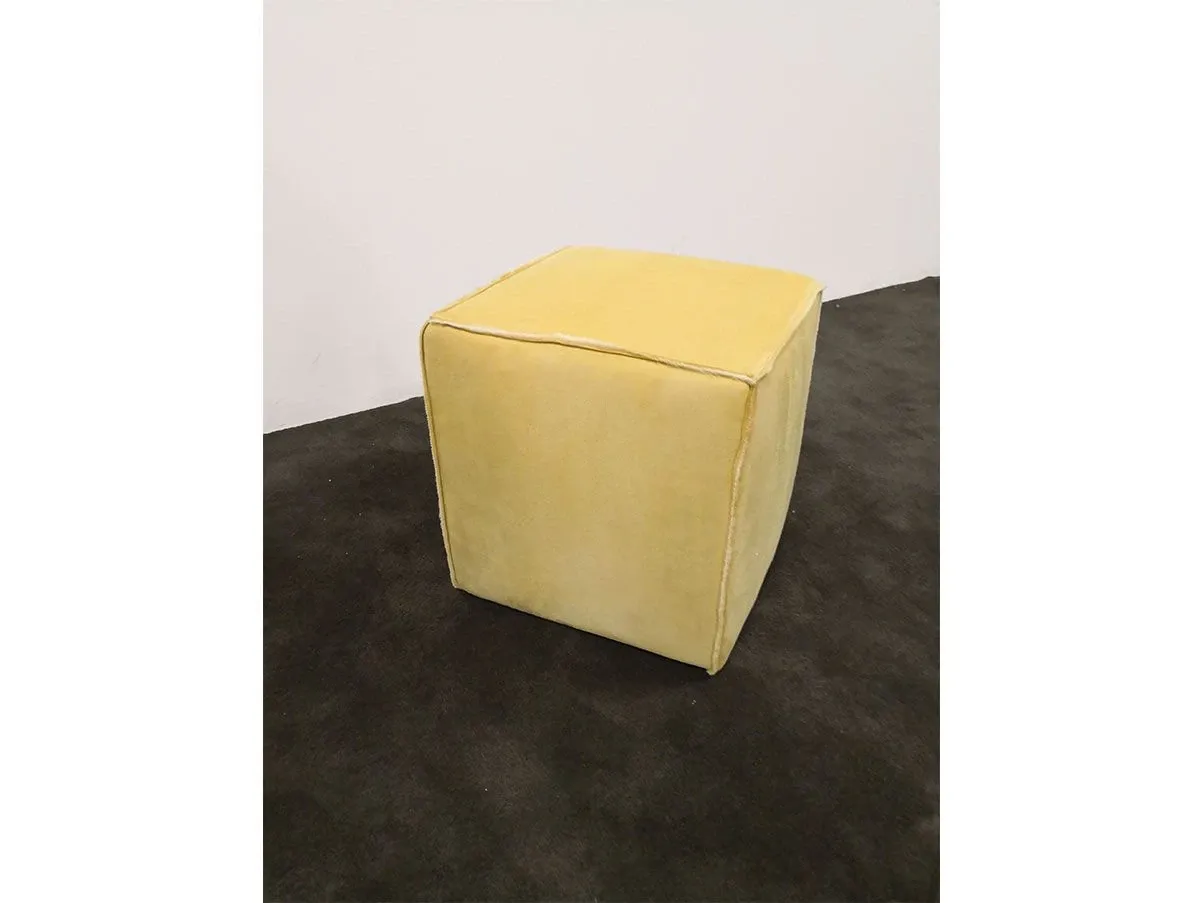 Pouf XS Sik cubic sheepskin (beige), Ivano Redaelli 1