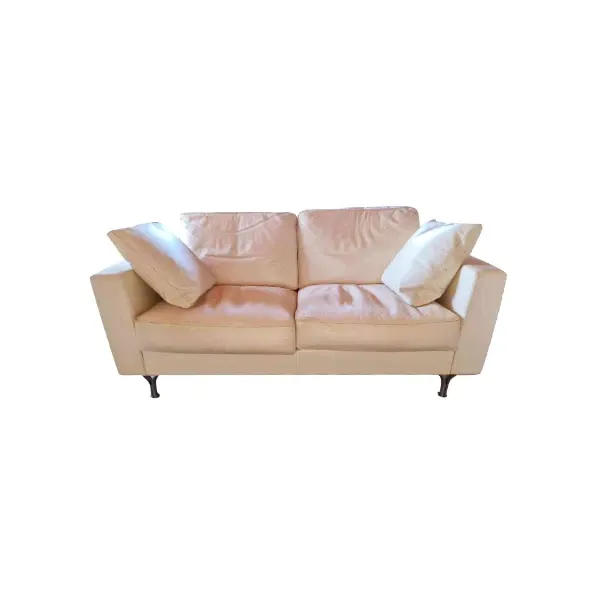 2 seater sofa in metal and leather (white), Poltrona Frau image