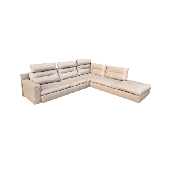 GranTorino corner sofa in leather, Poltrona Frau image