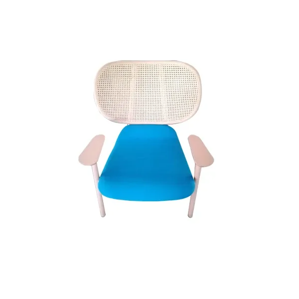 Klara armchair with wooden armrests, Moroso image