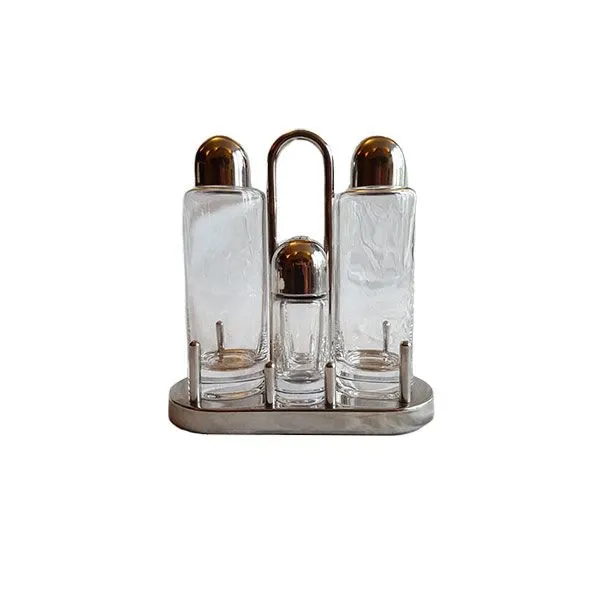 Set series 5070 oil, vinegar, salt and pepper in steel, Alessi image