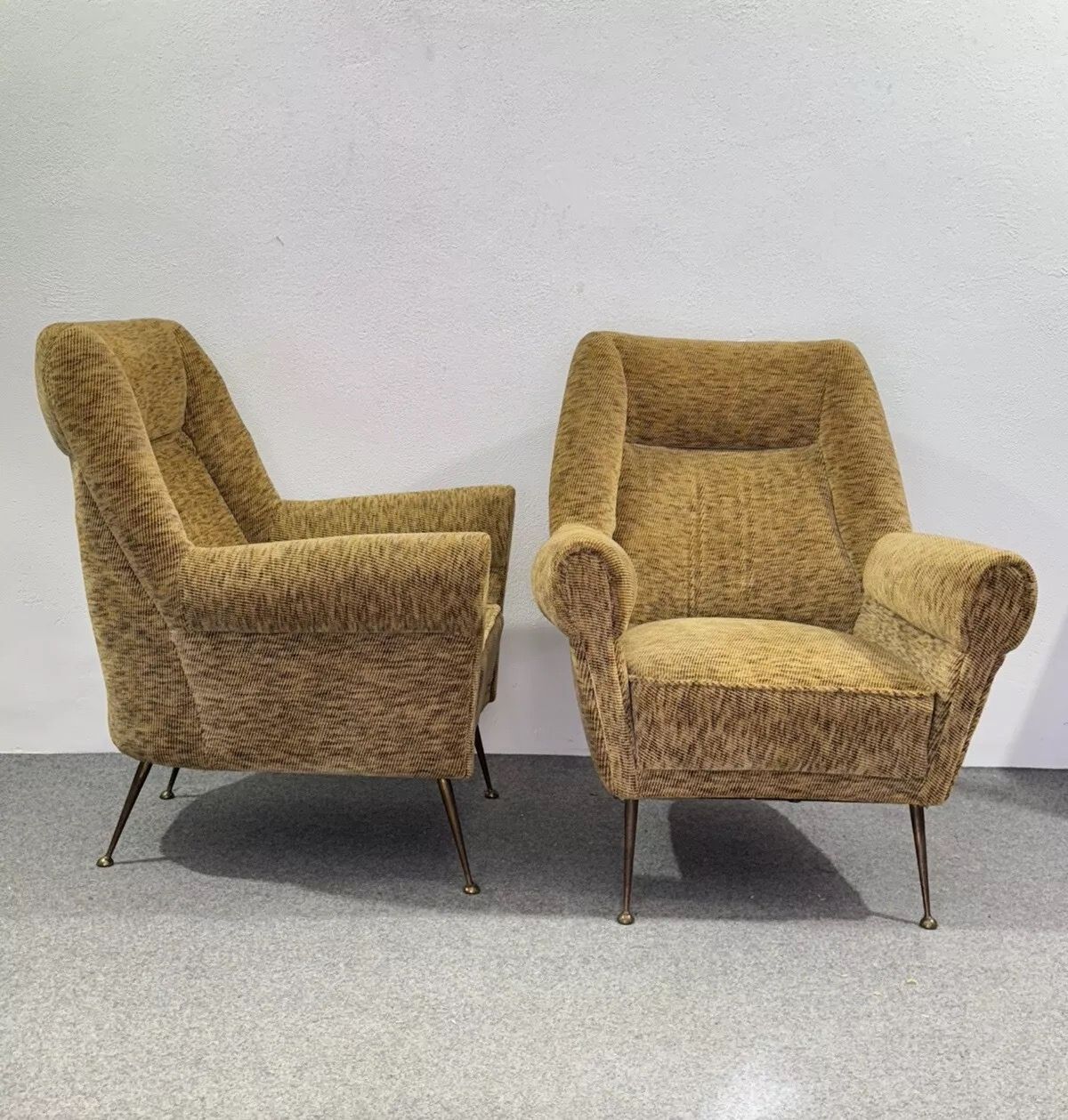 Coppia Di Poltrone Anni ‘50 Gigi Radice Design Mid-century Front