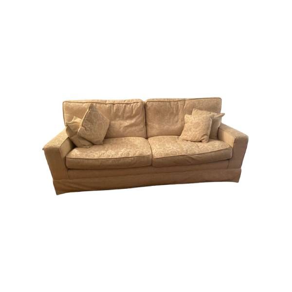 Vintage classic style sofa set with 2 matching poufs