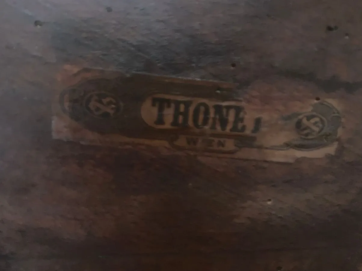 Square wooden coffee table, Thonet 1