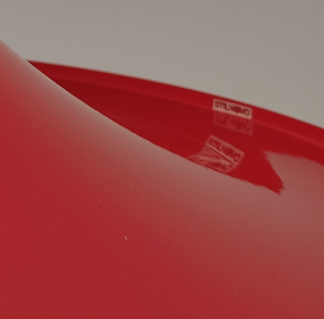 Suspension Campana rouge de Joe Colombo (années 60) Brand